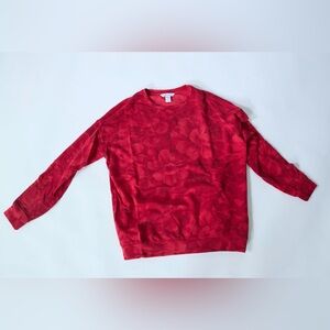 Athleta Crimson Floral Pullover